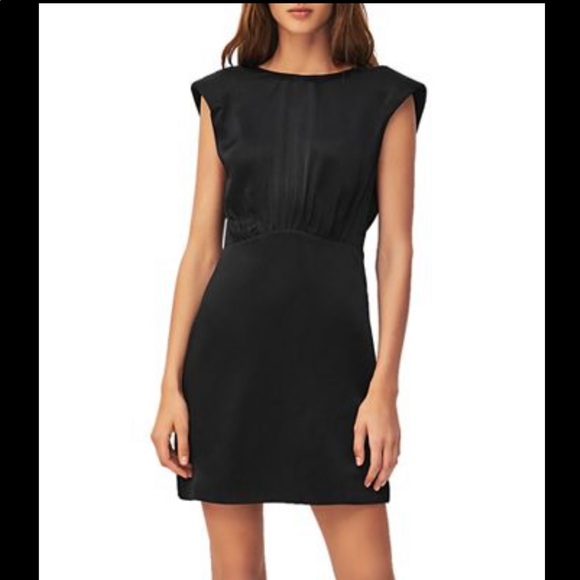 New! ba&sh Norma V-Back Mini Satin Dress - Picture 2 of 11